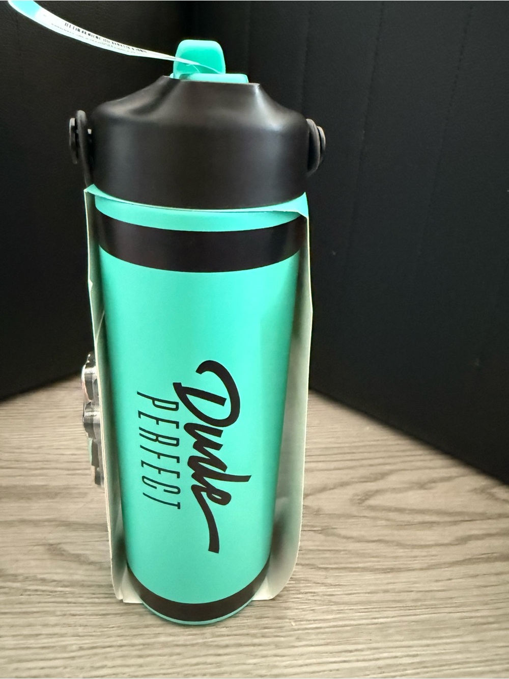 Dude Perfect 24oz Water Bottle Teal w/ Handle & Leakproof Lid NEW Tags